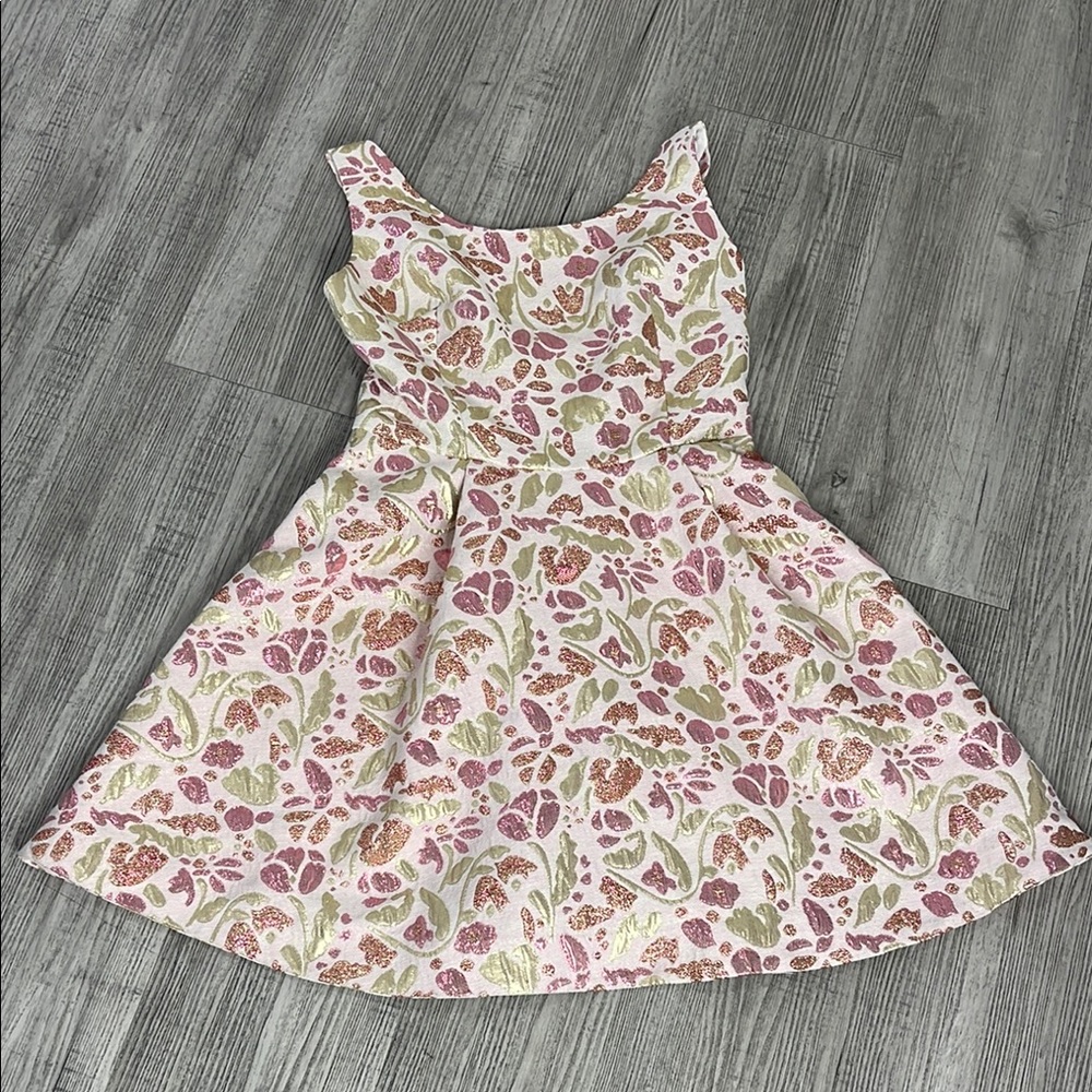 Free people metallic floral dress size S